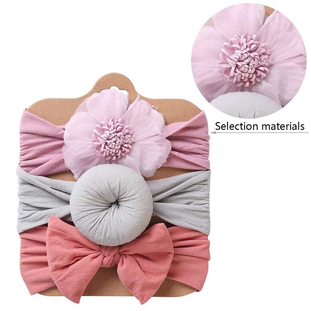 Children&#39;s Stretch Nylon Bow Headbands (Set of 3)