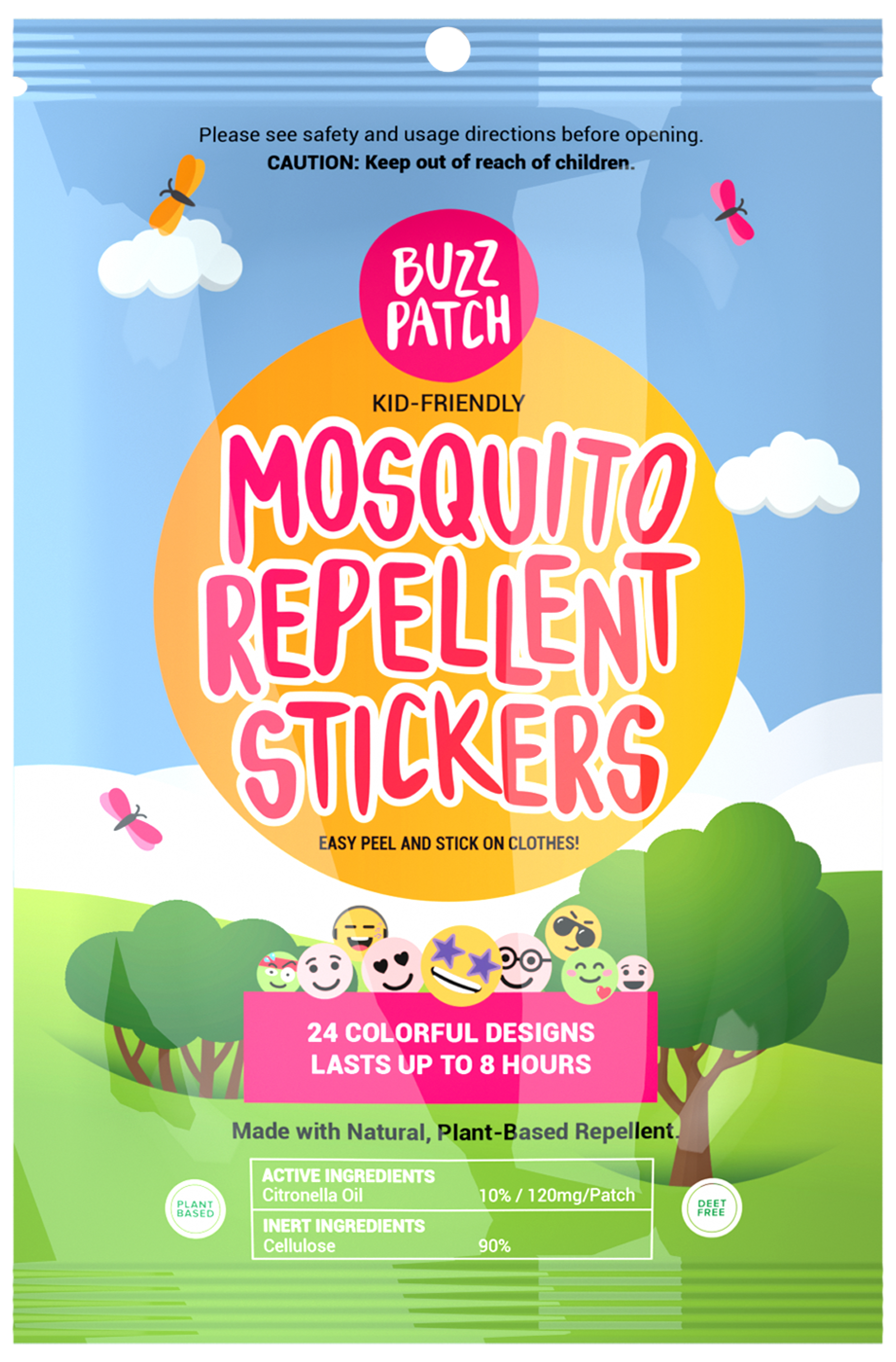 BuzzPatch Mosquito Repellent Patch Stickers