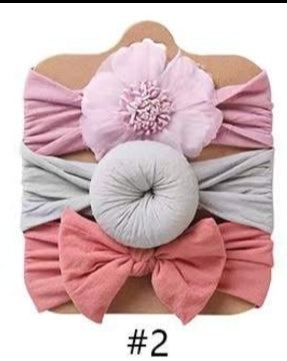 Children&#39;s Stretch Nylon Bow Headbands (Set of 3)