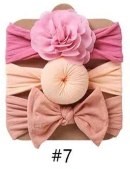 Children&#39;s Stretch Nylon Bow Headbands (Set of 3)